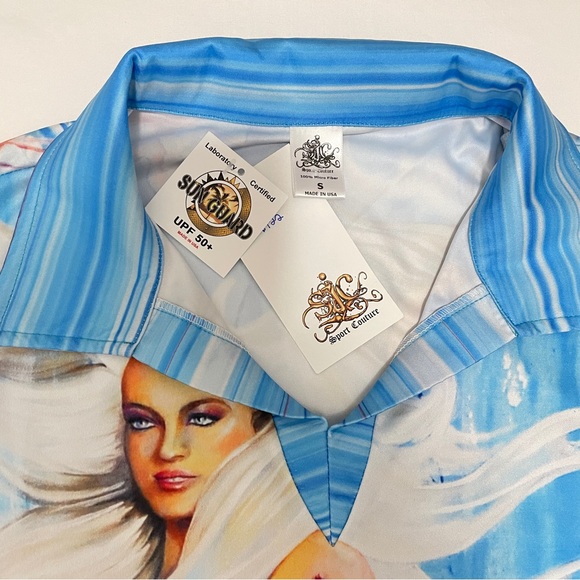 Sun-guard 50+ beach cover-up beautiful mermaid design made in USA size small NWT - Picture 6 of 8